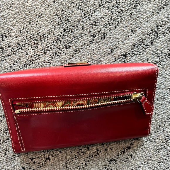 Dooney & Bourke Cherry Red Leather Wallet - Picture 3 of 5
